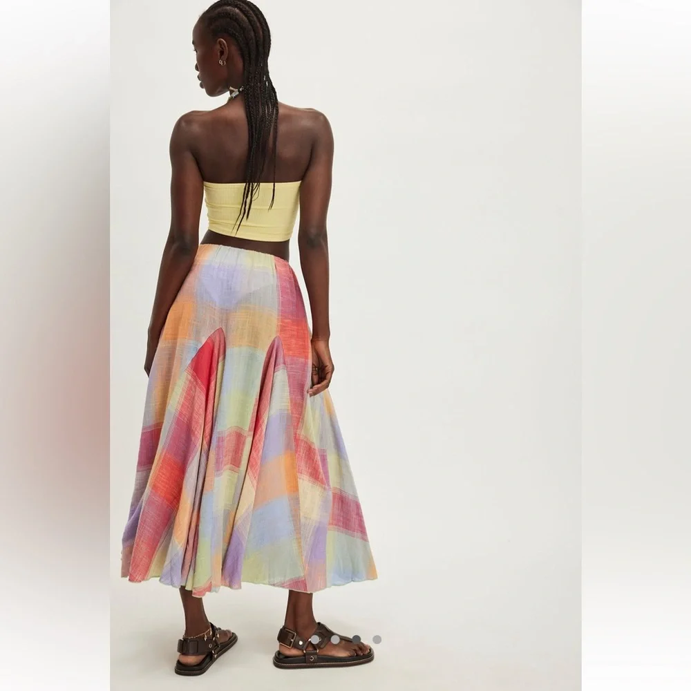 Madras That Linen Maxi Skirt size small - Picture 2 of 8